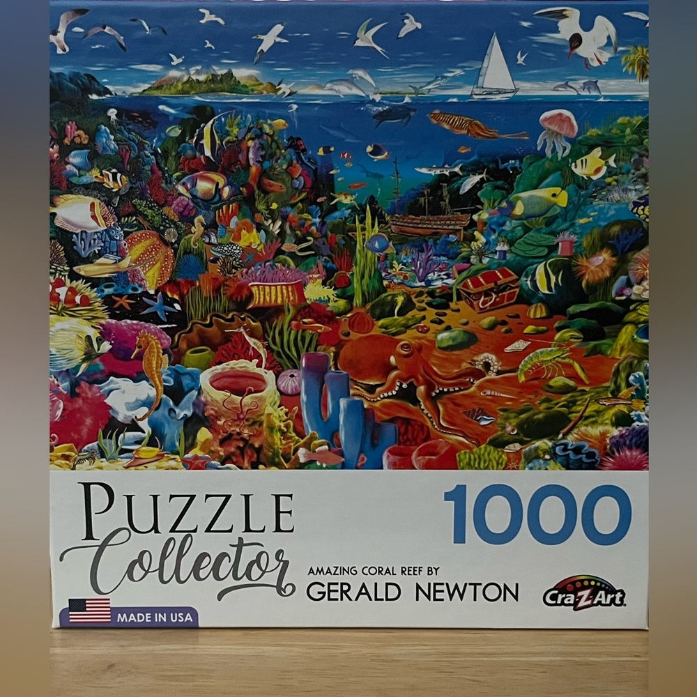 New in box- Puzzle Collector “Amazing Coral Reef” by Gerald Newton, 1000 pieces
